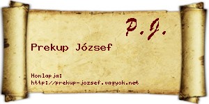 Prekup József névjegykártya